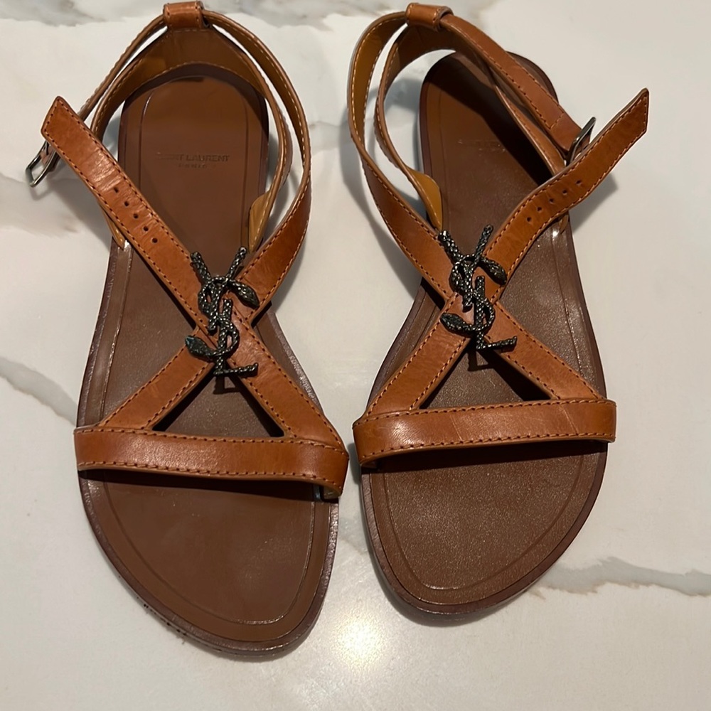 YSL leather sandals